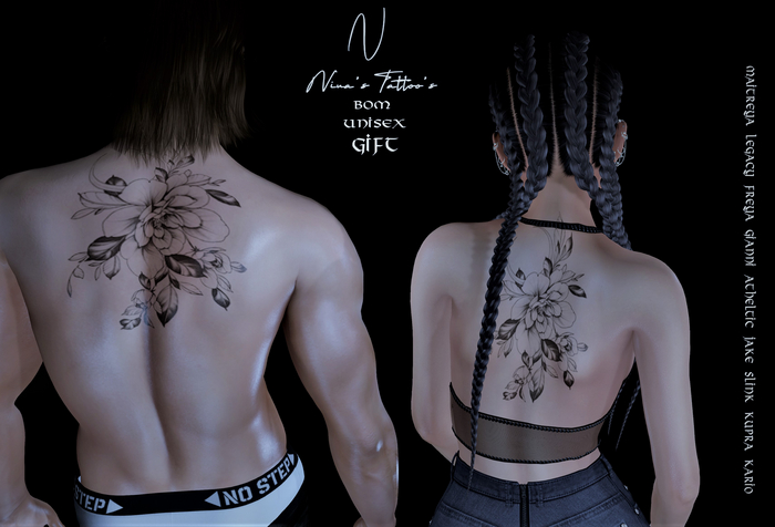 Tattoo Unisex BOM - Flower's GIFT - Nina's Tattoo's