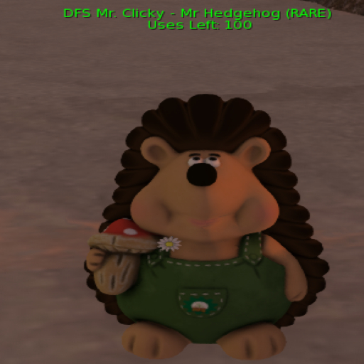 DFS Mr. Clicky - Mr Hedgehog (RARE) Uses Left: 100