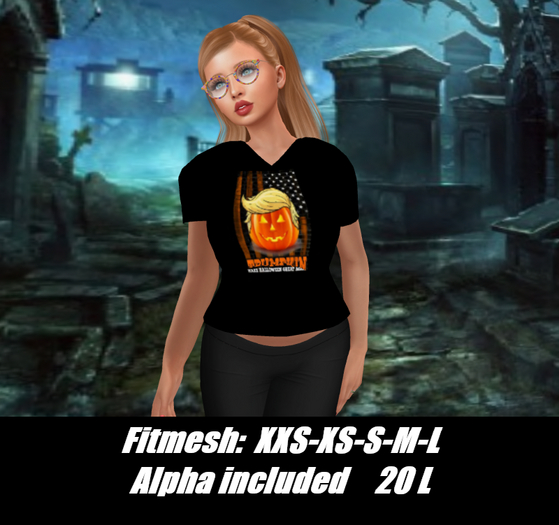 Trumpkin-Ladies V-neck T-shirt