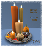 ~Fall Pinecone Candle Arrangement~ Pkgd