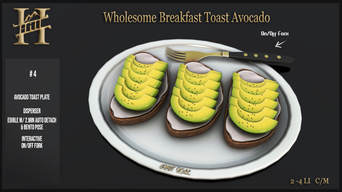 Chef Hill. Wholesome Breakfast Toast Avocado 