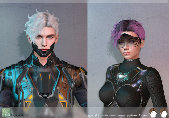 [Ginko Hair] #90 Hair - men's curly short hair
