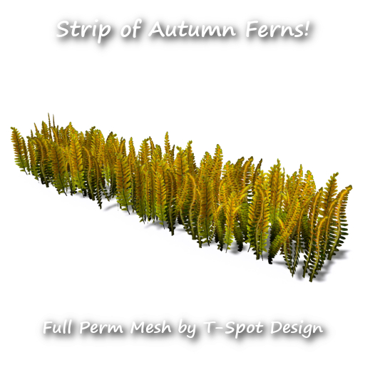 T-Spot Mesh - Strip of Autumn Ferns - FP - LI=1.0