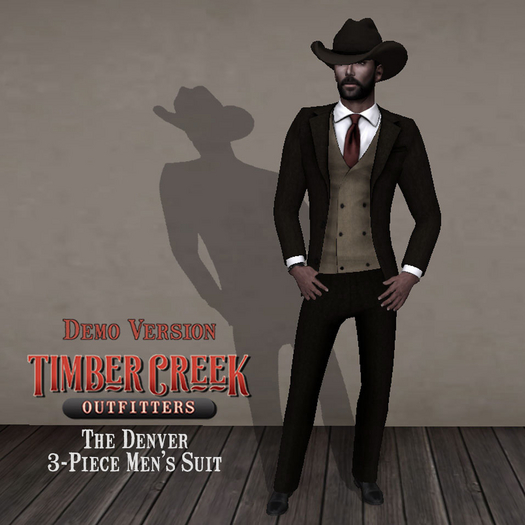 Second Life Marketplace [Timber Creek] The Denver Men's 3Piece SuitDEMO