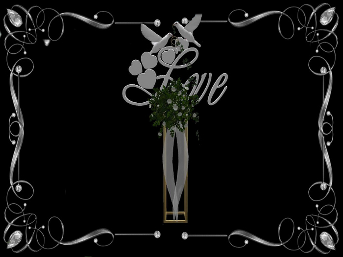 Wedding Doves flying gold/ white Roses