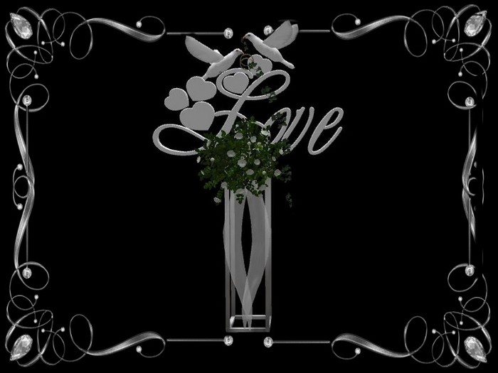 Wedding Doves flying silver/ wihite Roses