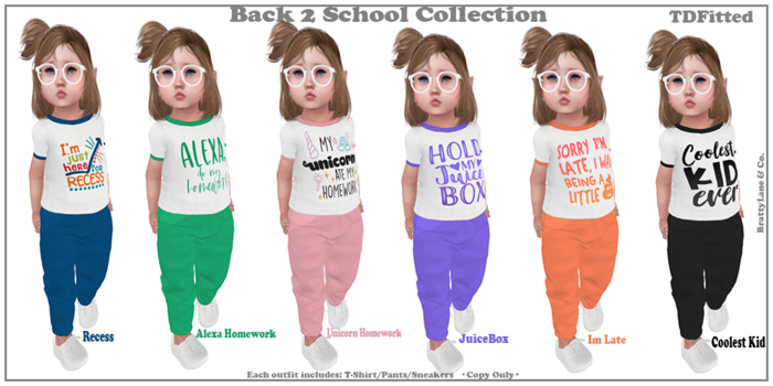 {BL}Back2School Collection-All 6 Outfits