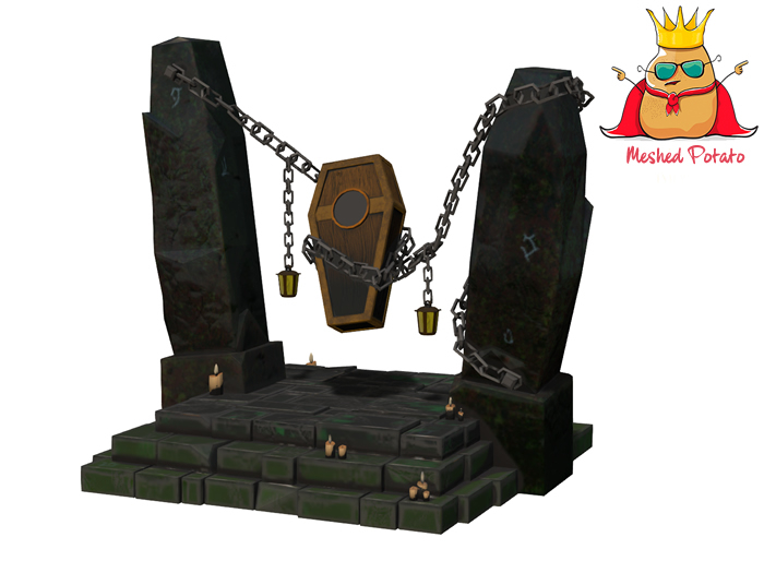 Meshed Potato - Coffin Altar Full Perm Mesh - Halloween