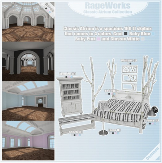 Classic Atrium Armoire Blue - (RageWorks)