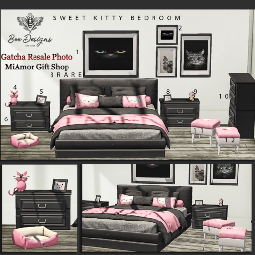 03 Bee designs Sweet Kitty Bedroom RARE