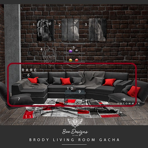 06 Bee Designs Brody Living Room RARE