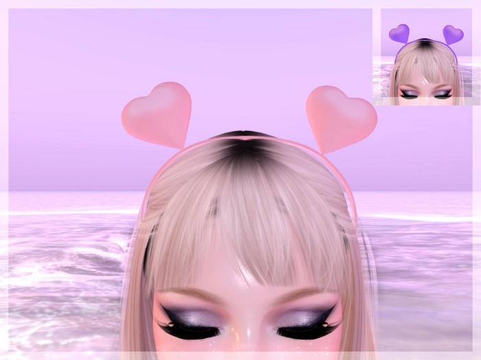 Majestic.+ Lavender & Baby Pink Heart Headband Set