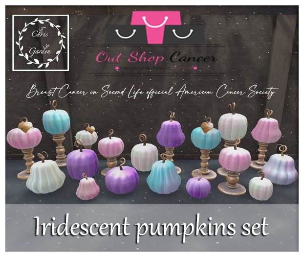 C*Iridescent pumpkins set