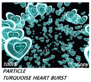PARTICLE TURQUOISE HEART BURST 