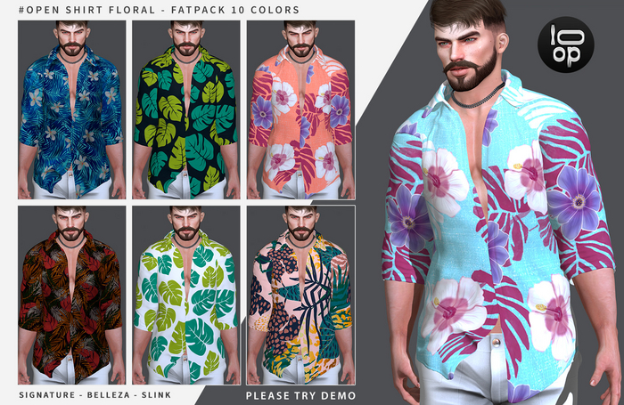 [loop] Open Shirt Floral - FATPACK Belleza/Signature/Slink