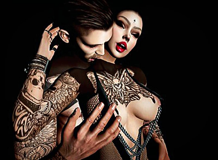 Couple Vampire Bite Pose Bento
