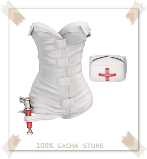 =Zenith=Medic dress (White) (Maitreya) - RARE + Hat