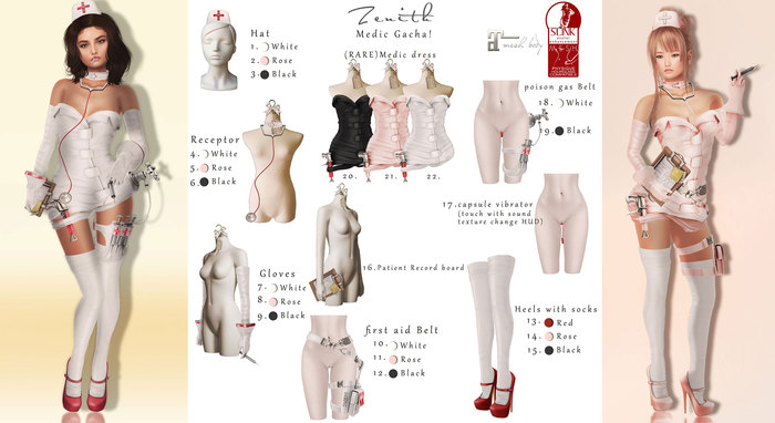 =Zenith=Medic Heels with long sock (Red)(Maitreya)