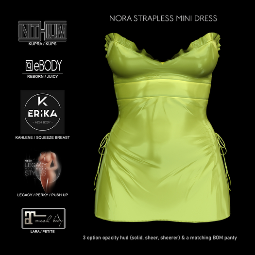 Commotion Nora Strapless Mini Dress YELLOW
