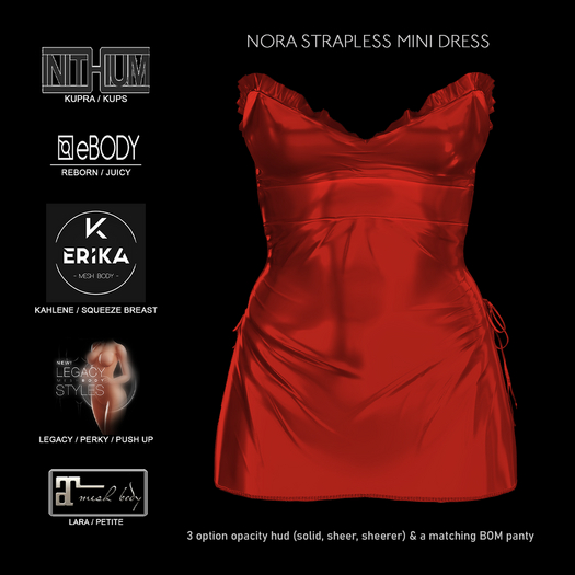 Commotion Nora Strapless Mini Dress RED