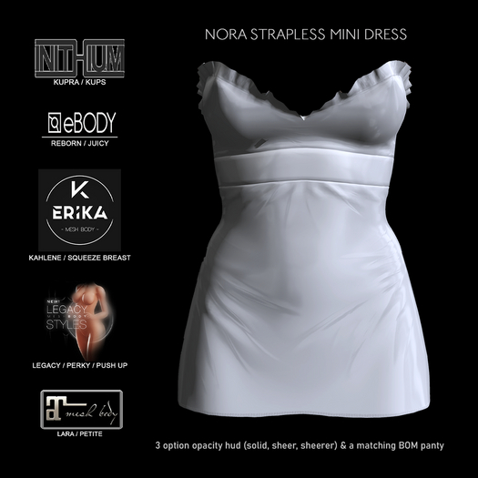 Commotion Nora Strapless Mini Dress WHITE