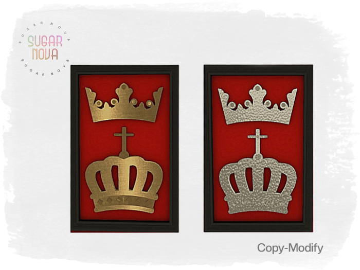 SN Crown Wall Art - King Queen 