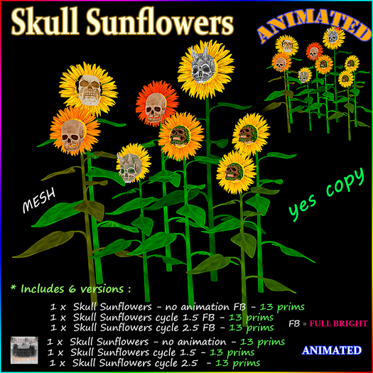 Skull Sunflowers 
