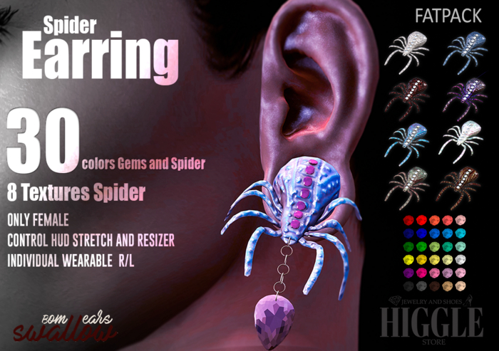 [HIGGLE] Spider Earring  - GIFT
