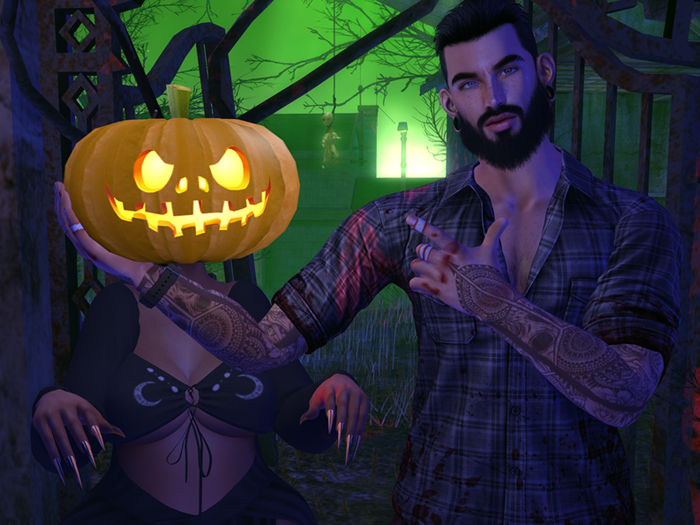 Pumpkin Head (Couples)(Pose)