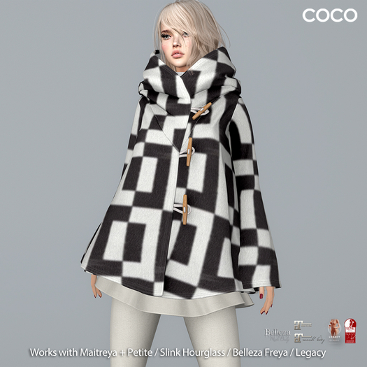 *COCO*_BlanketCoat_Monochrome