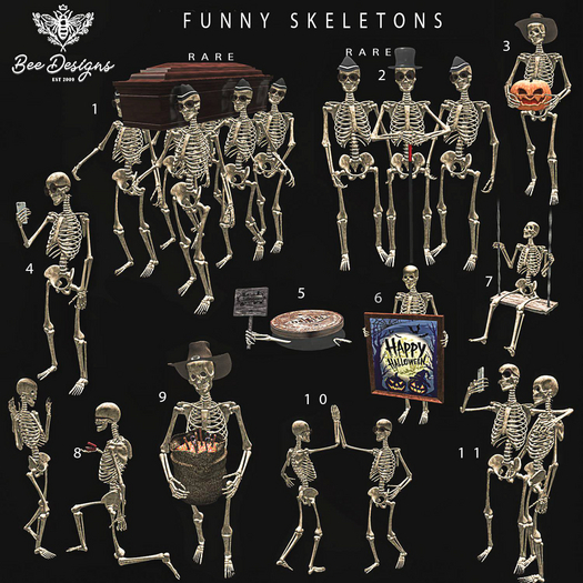 08 Bee Designs Funny Skeletons