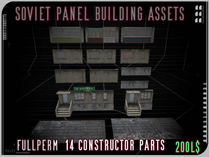 Soviet Panel House Building Asset FULLPERM [BOX]