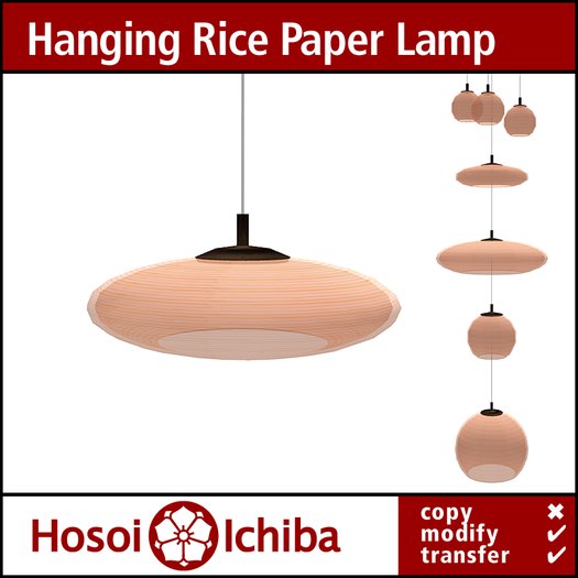 Discount - Antique Hanging Rice Paper Lamp - 03