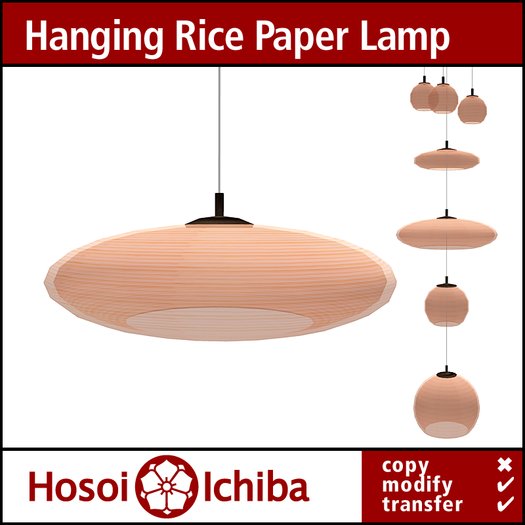 Discount - Antique Hanging Rice Paper Lamp - 04