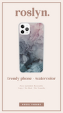 roslyn. trendy phone. watercolor [unpack]