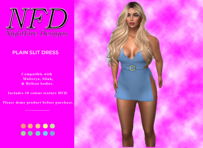 [NFD] Ladie's Plain Split Dress Demo