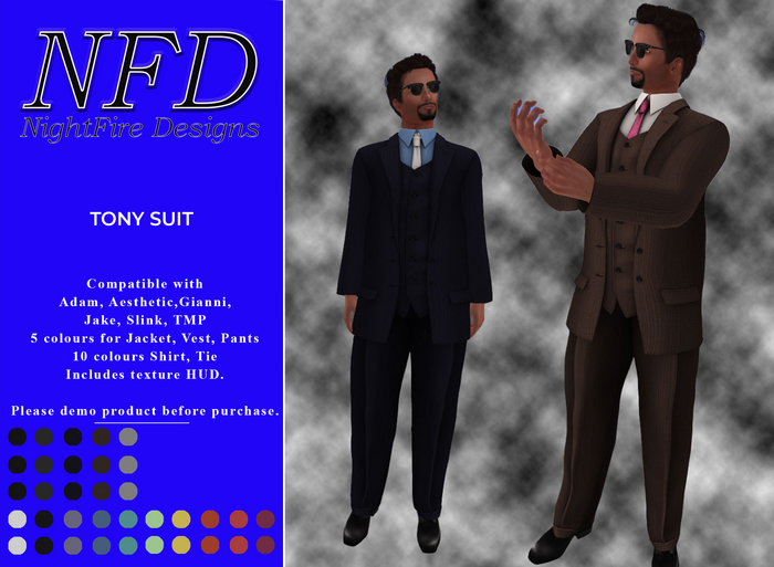 [NFD] Men's Tony Suit Demo