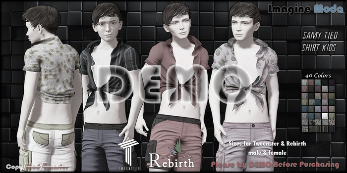 Samy Tied Shirt Kids -DEMO- Tweenster, Rebirth -Imagine-