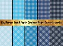 Sky Fashion Trend Poplin Gingham Fabric Texture Seamless