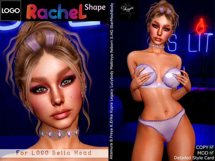 Shape Rachel for LOGO Bella Head MEGAPACK