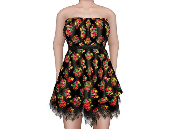 Flower Dress Black