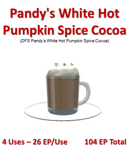 DFS Pandy's White Hot Pumpkin Spice Cocoa (DFS - Texture Only)