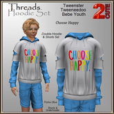 Threads Hoodie Set [2cute] Choose Happy