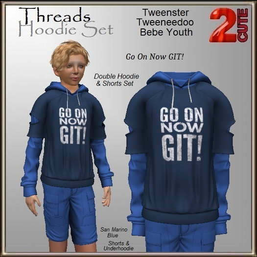 Threads Hoodie Set [2cute] Go On Now Git!