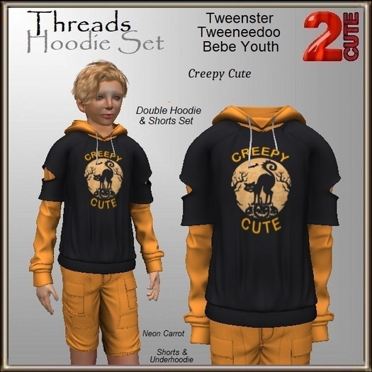 Threads Hoodie Set [2cute] Creepy Cute