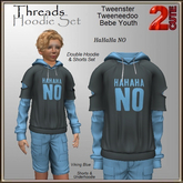 Threads Hoodie Set [2cute] HaHaHa No