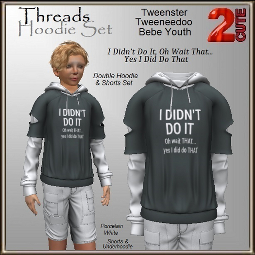 Threads Hoodie Set [2cute] I Didnt Do It...