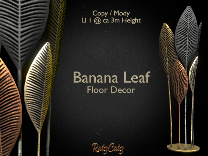 .: RatzCatz .. Banana Leaf Floor Decor