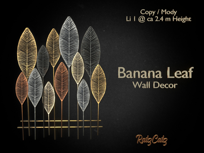 .: RatzCatz .. Banana Leaf Wall Decor