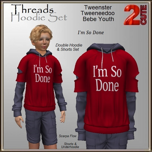 Threads Hoodie Set [2cute] I'm So Done